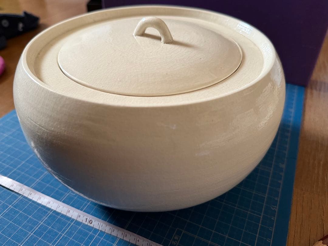 h*+様 勝見光山窯の白磁の水指　京焼・清水焼の窯元　水指【勝見光山三代目　最晩