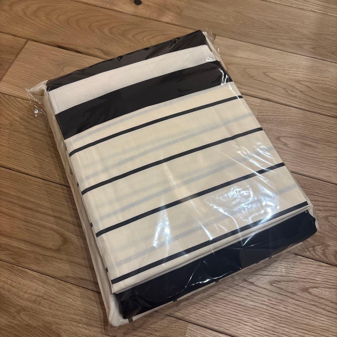cream×black ストライプ 布団カバーセット【ART OF BLACK】
