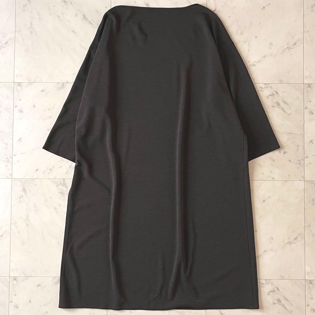 極美品＊ヨーガンレール ウールシルクチュニックワンピース M チャコールブラウン
