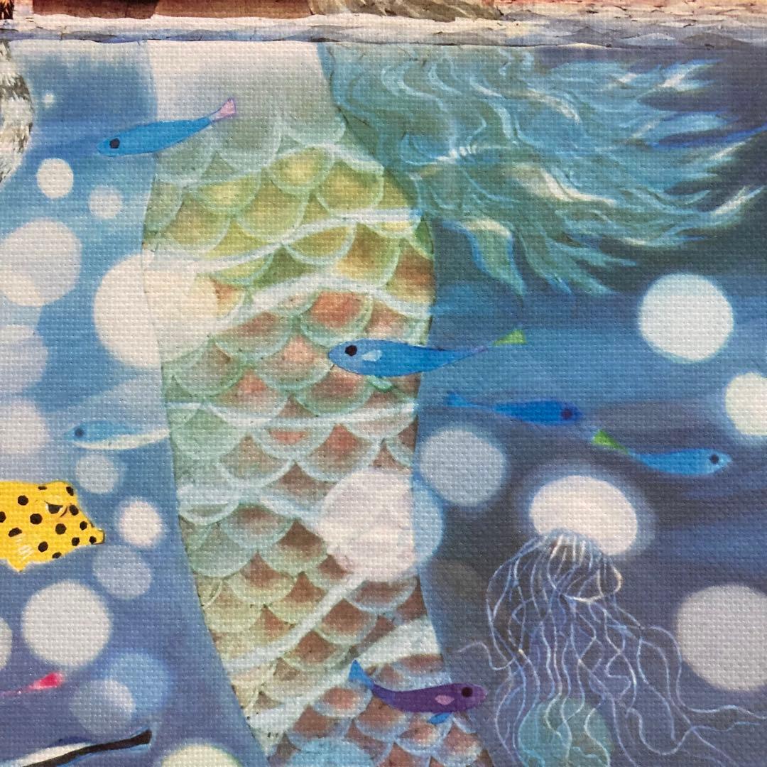 【美品】藤城清治「夕日の中の愛の奇蹟」キャンバスジクレー 直筆サイン 版画 絵画