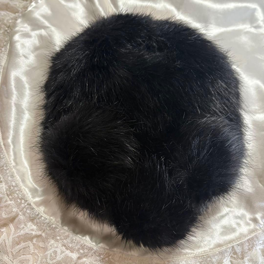 COMME des GARCONS GIRL ブラック　 ファー 　ハンドバッグ