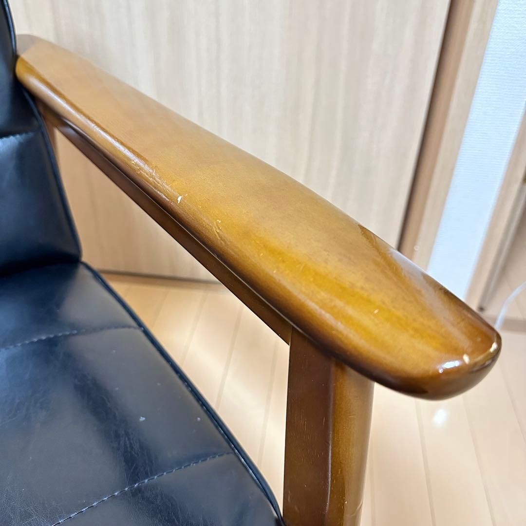 カリモク60 Kチェア 2シーター スタンダードブラック 定番 美中古品