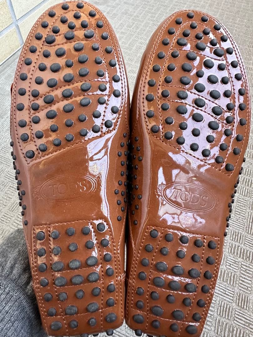 ❣️TOD'S トッズ❣️ローファー　エナメル　ベロア　リボン38.5 38 1/2