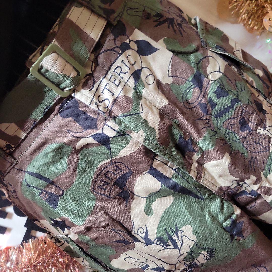 SYAR新品未使用ヒステリックグラマー総柄カモフラベルト付きパンツ