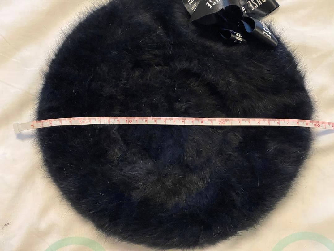 ピンクハウス　ファーベレー帽　黒　バレエコア　カネコイサオ　インゲボルグ　リボン