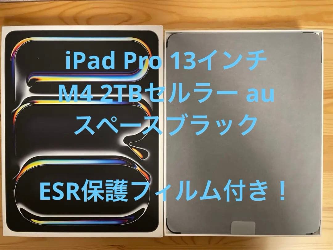 iPad Pro 13インチ M4 2TBセルラー au スペースブラック