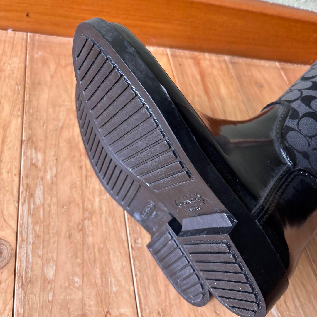 Coach ロゴ柄 ブラック ロングブーツ　おまけ付き　スカーフ