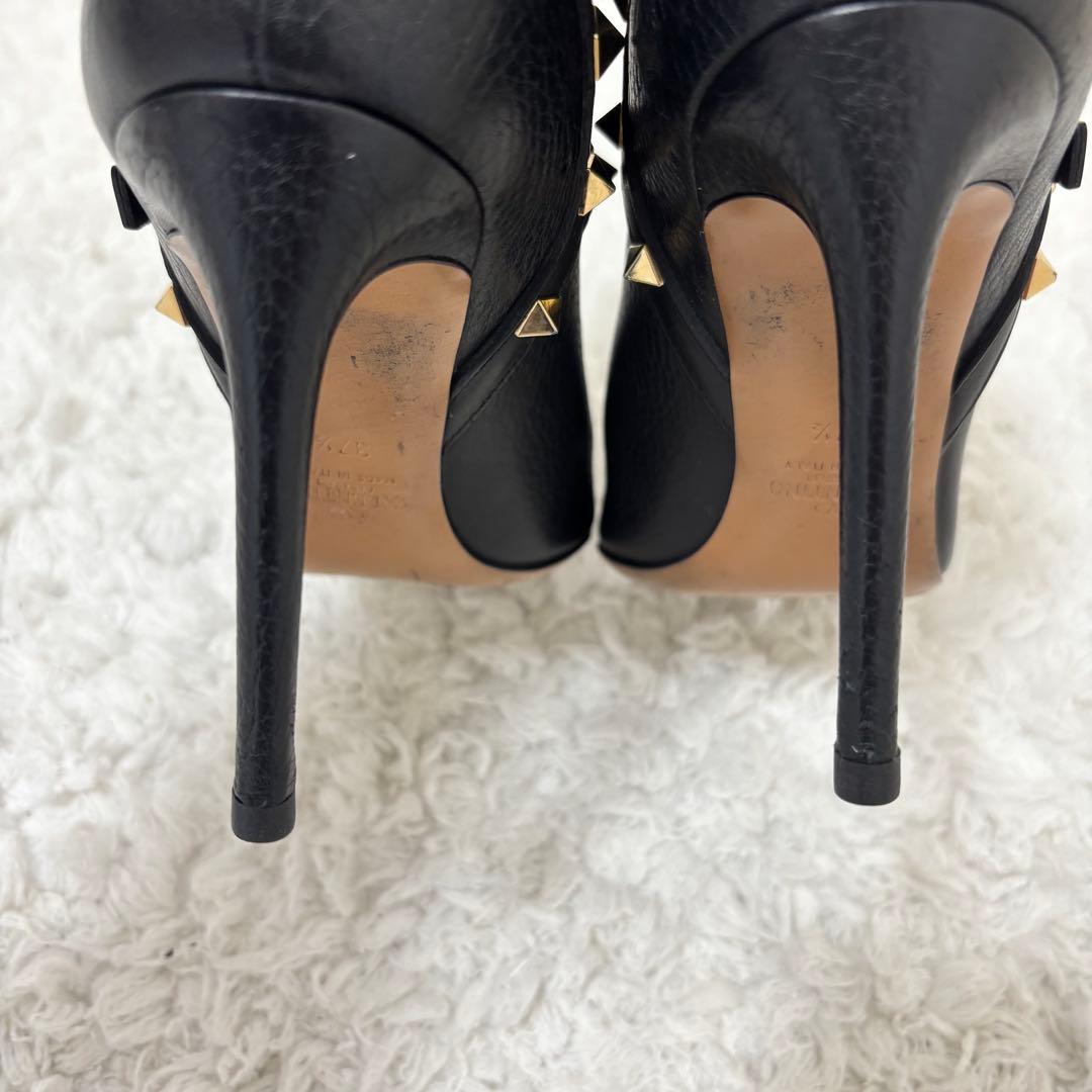 美品✨ヴァレンティノ ロックスタッズ ショートブーツ レザー ヒール ベルト