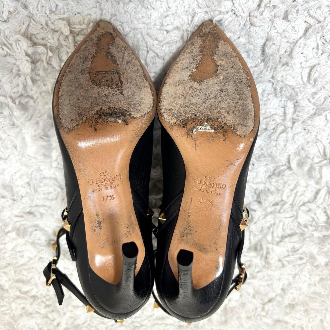 美品✨ヴァレンティノ ロックスタッズ ショートブーツ レザー ヒール ベルト