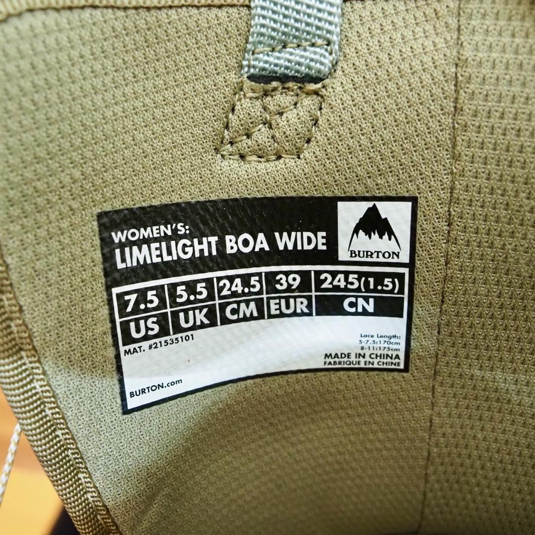 Burton LIMELIGHT BOA WIDE 24.5cm　バートン　ボア