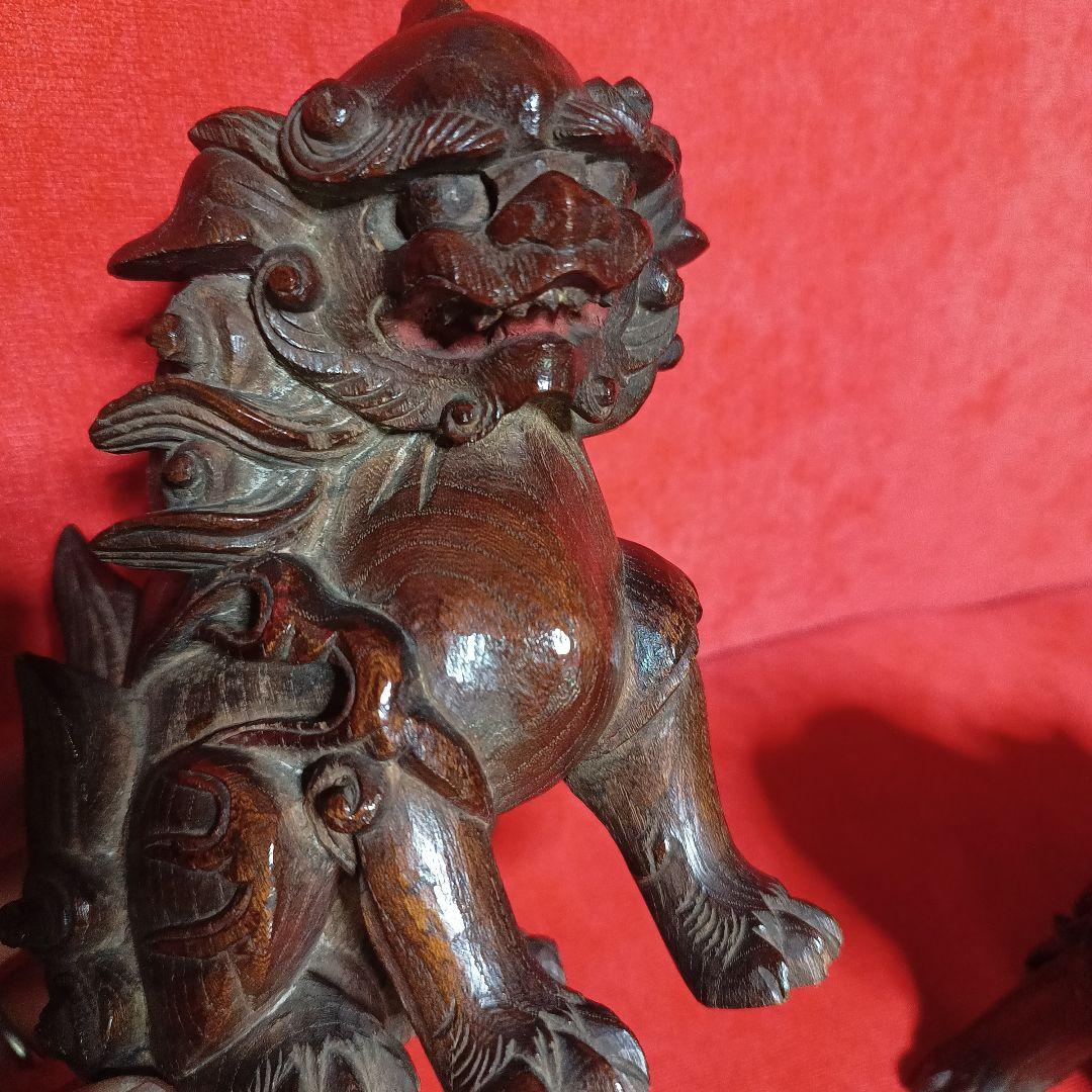 獅子　狛犬　阿吽　セット　彫刻　木彫　守り神　神社　仏閣　だんじり