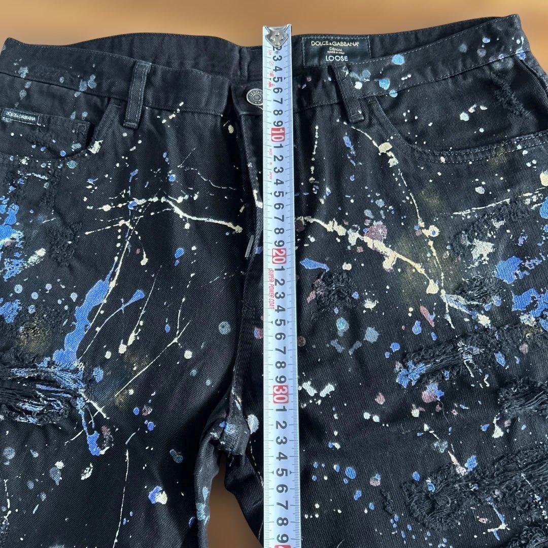 Dolce & Gabbana スプラッターデニムパンツ 52