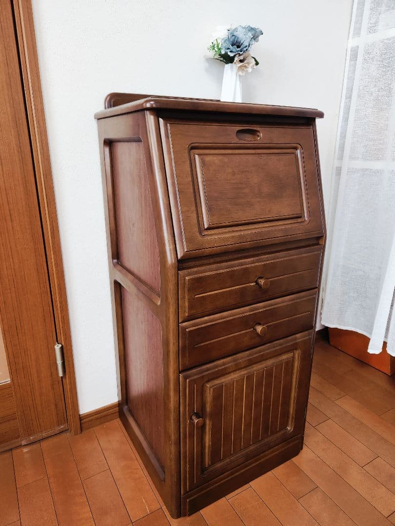 木製ライティングビュロー電話台ビューロー昭和レトロアンティークヴィンテージ古道具