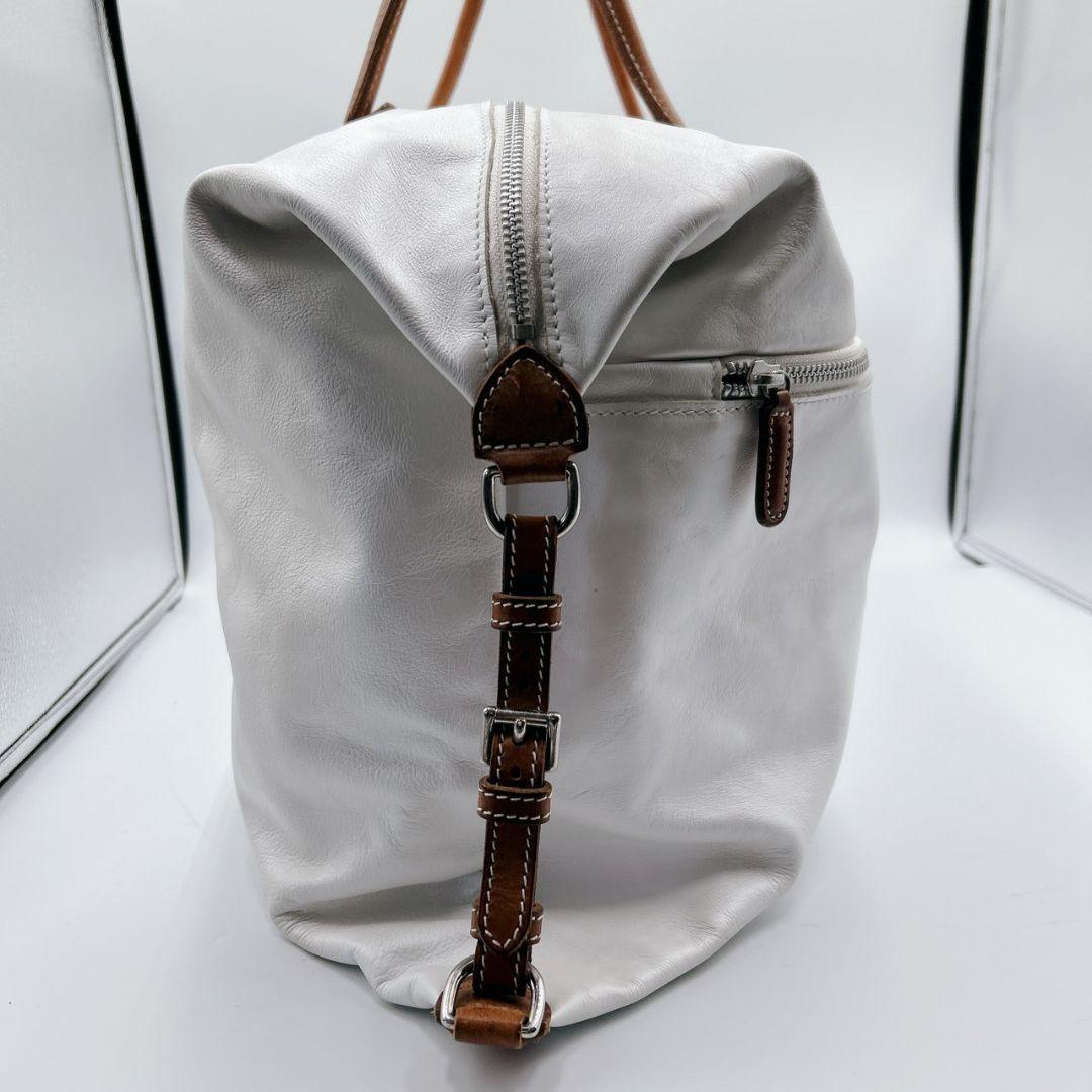 希少色Felisi フェリージ ボストンバッグ オールレザー ホワイト ビジネス