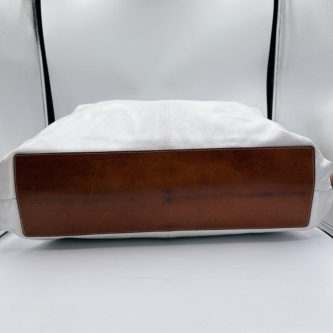 希少色Felisi フェリージ ボストンバッグ オールレザー ホワイト ビジネス