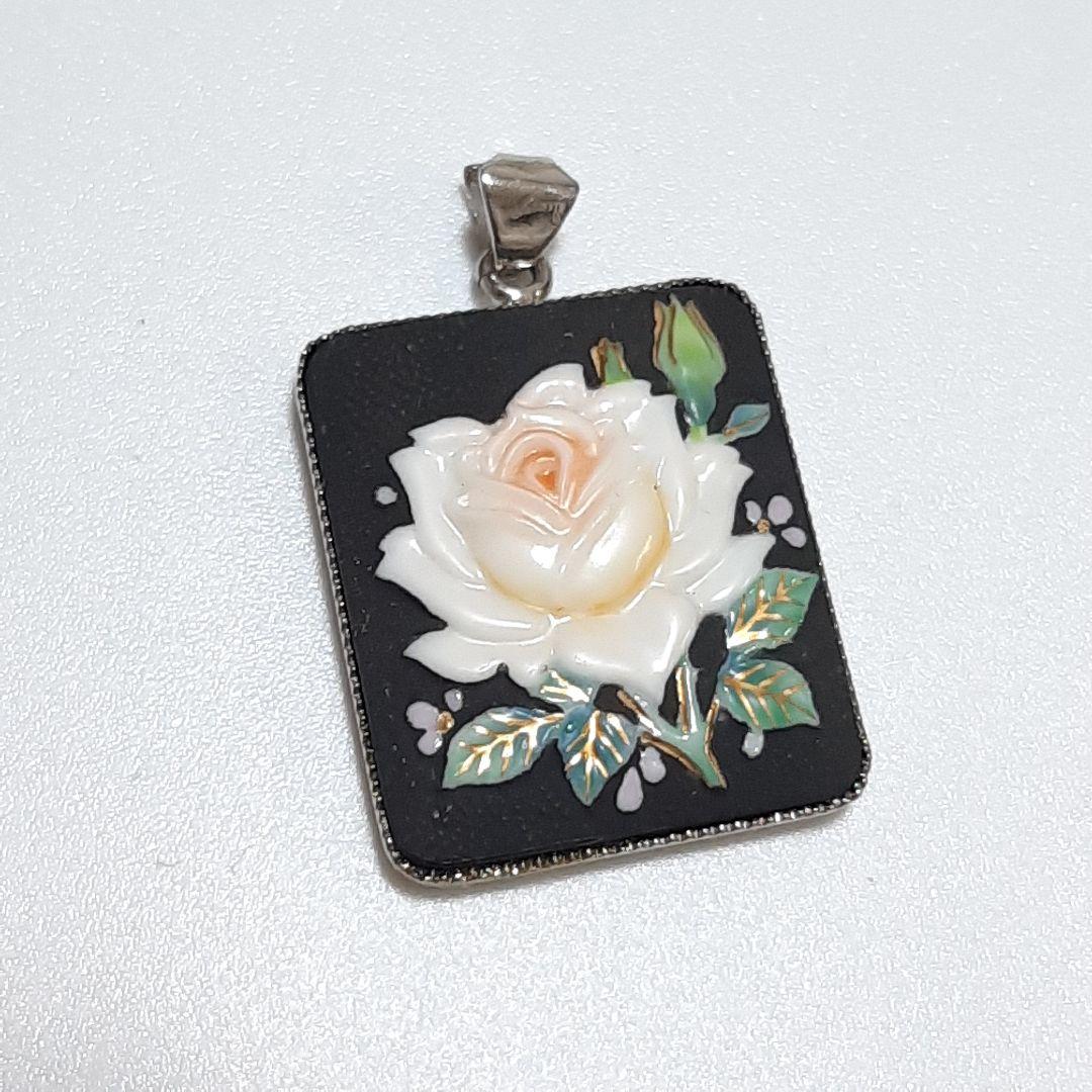 トシカネ　ペンダントトップ　薔薇　スクエア　TOSHIKANE　ARITA