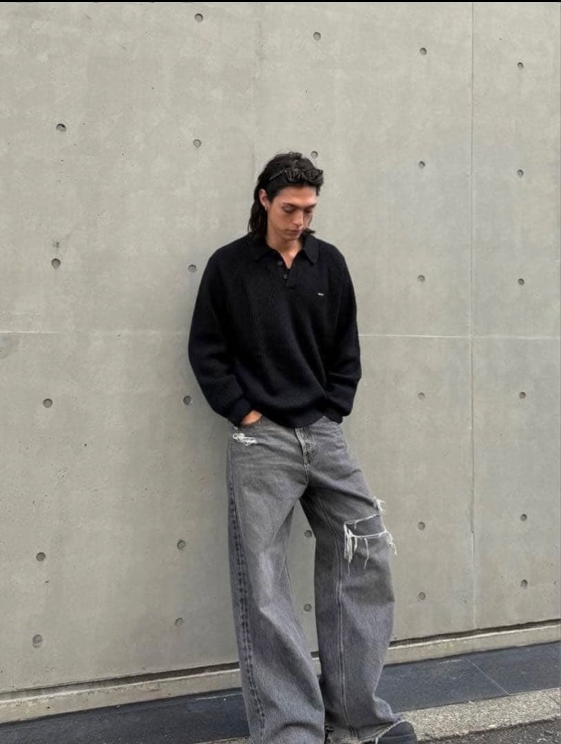 Supreme Small Box Polo Sweater ブラック