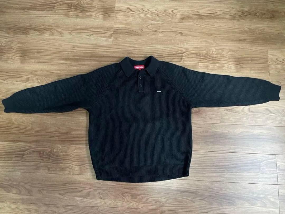Supreme Small Box Polo Sweater ブラック