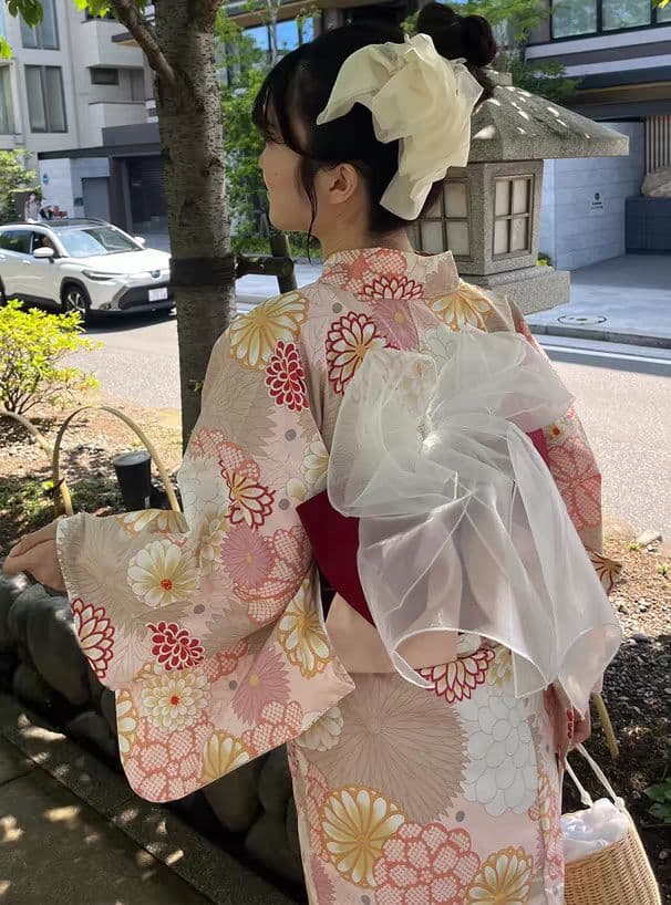 大人気！ピンクロング浴衣✿可愛い花柄で夏デートに最適！