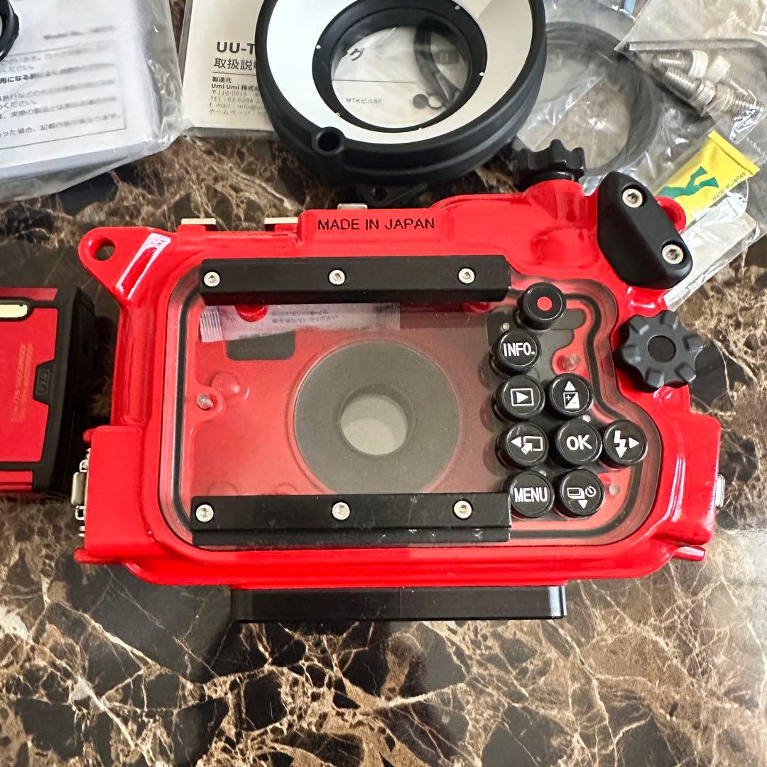 最終日セール❣️OLYMPUS TG-6 水中ハウジングセット レッド赤