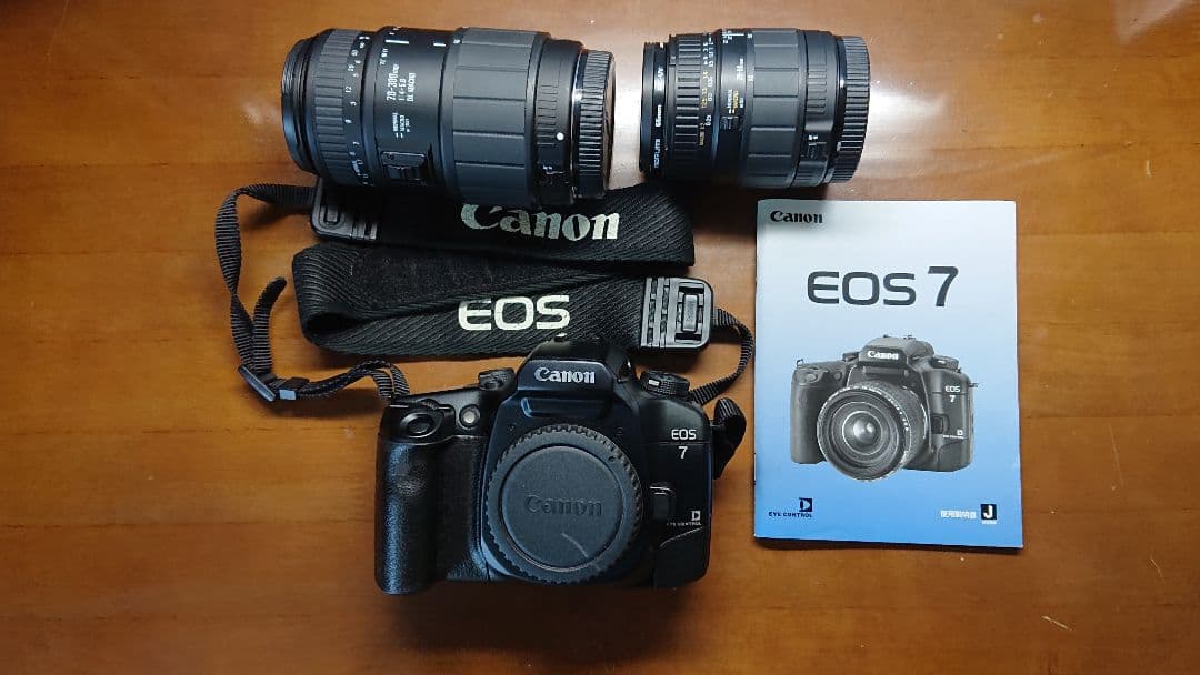 【値下げ】Canon EOS7 フィルム一眼レフカメラ 標準/望遠ズームレンズ付