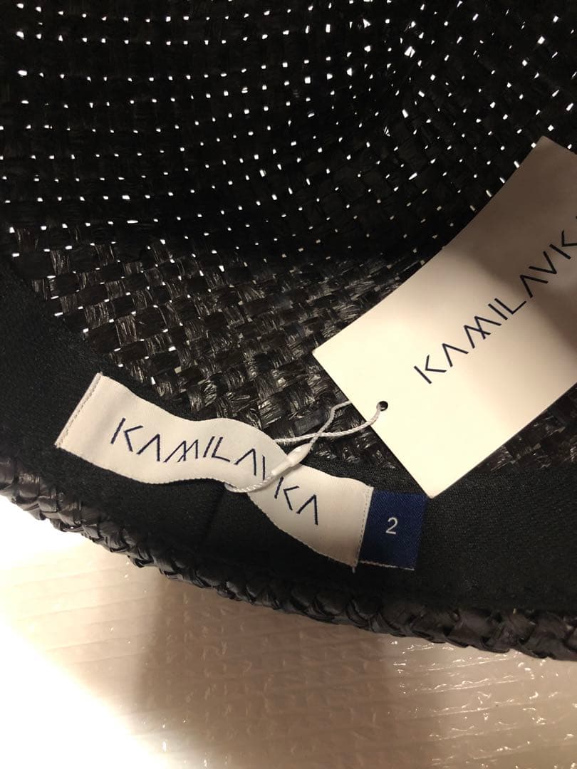 【美品】カミラフカ kamilavka ラフィアハット 日本製 パナマハット