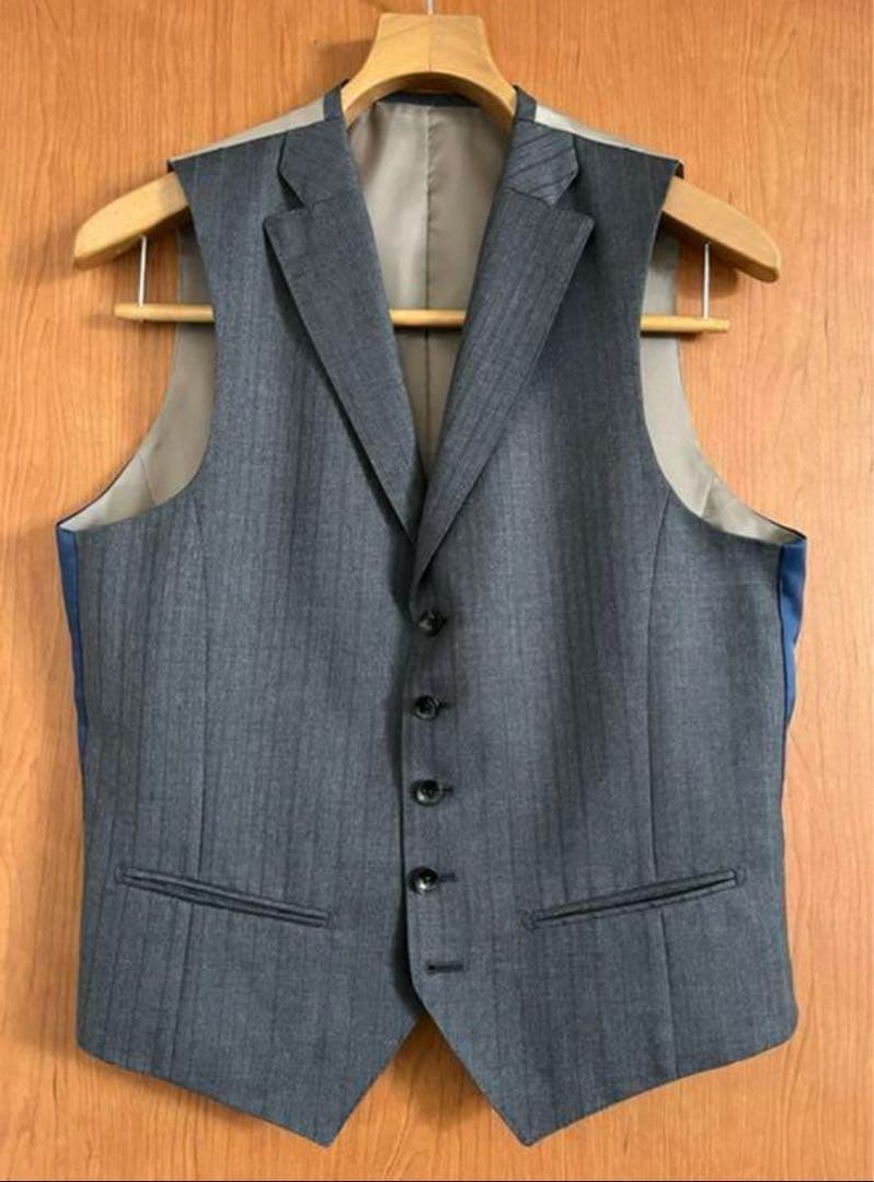 PSFA グレーシャドーストライプ 3ピーススーツセットアップ