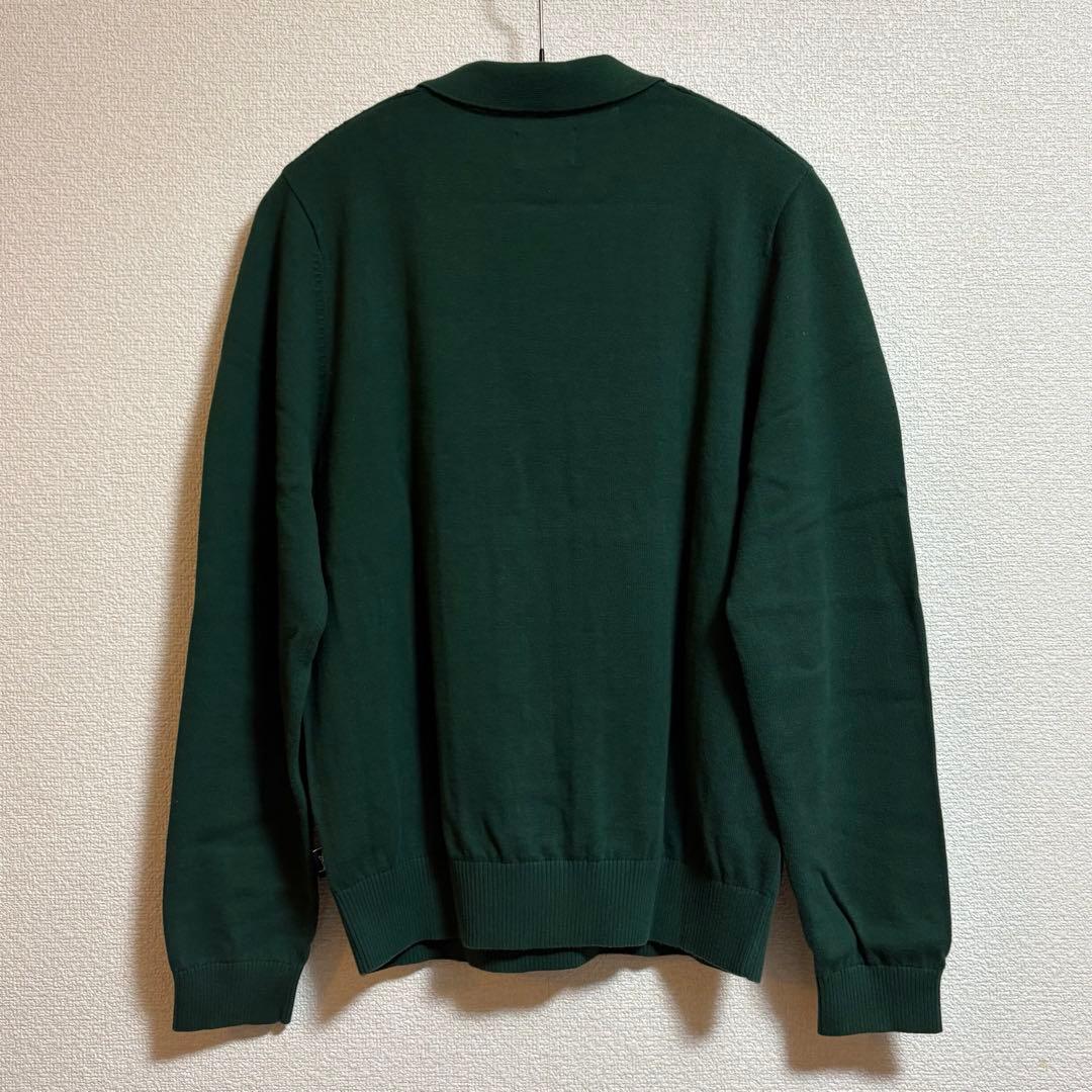 stussy ケーブルニットポロ セーター グリーン