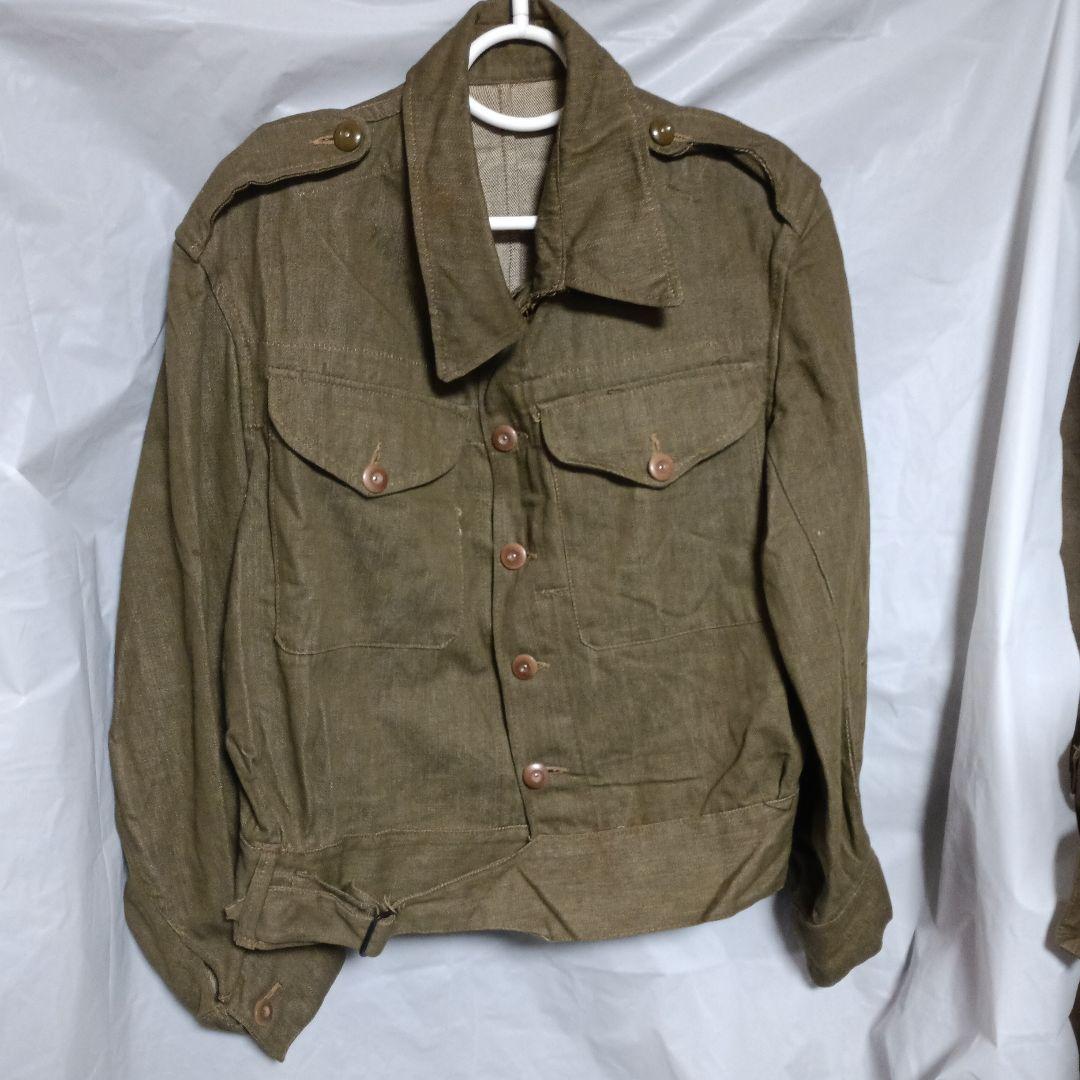 WW2ロット1945年製イギリス軍グリーンデニムジャケット　バトルドレス