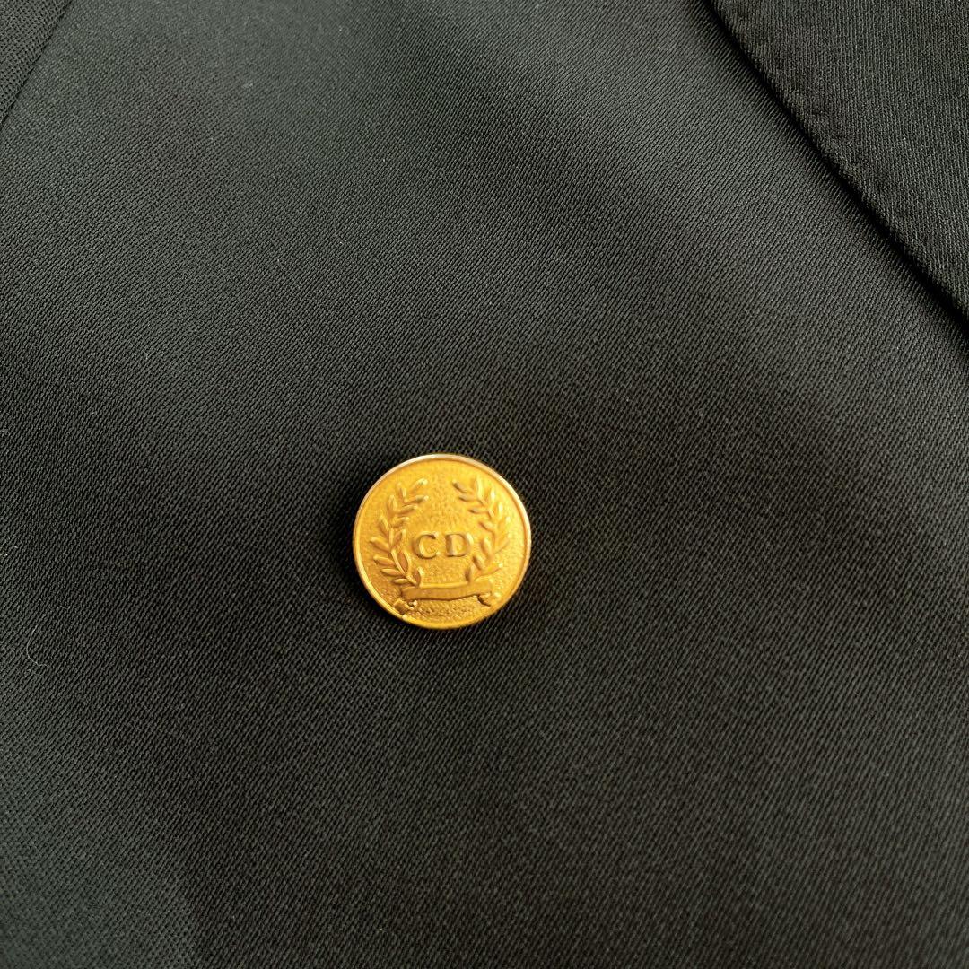 極美品✨Dior 紺ブレ XL相当 テーラード ジャケット ダブル ワッペン