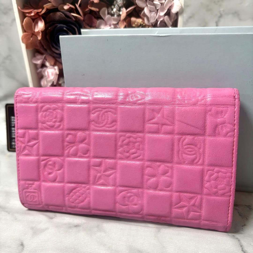 ♡5.4万→♡シャネル 財布 アイコン ピンク ラムスキン ギャランティーカード