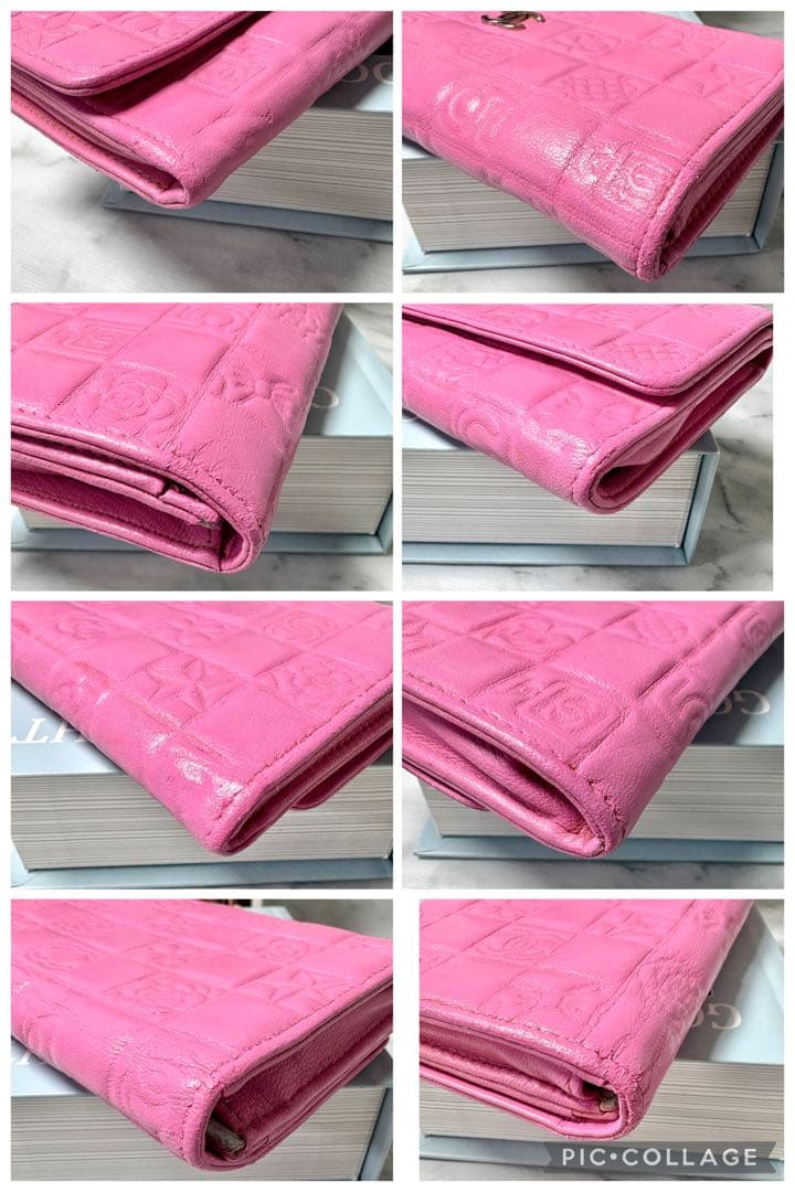 ♡5.4万→♡シャネル 財布 アイコン ピンク ラムスキン ギャランティーカード