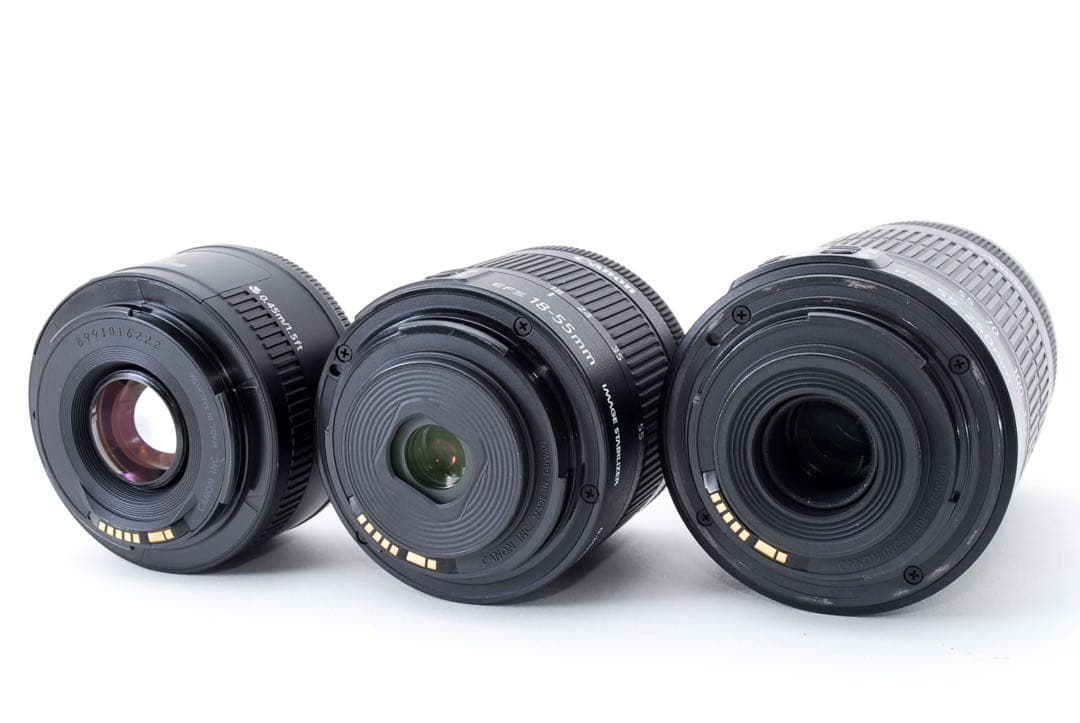 Wi-Fi/動画/canon kiss x10i標準&望遠&単焦点レンズセット