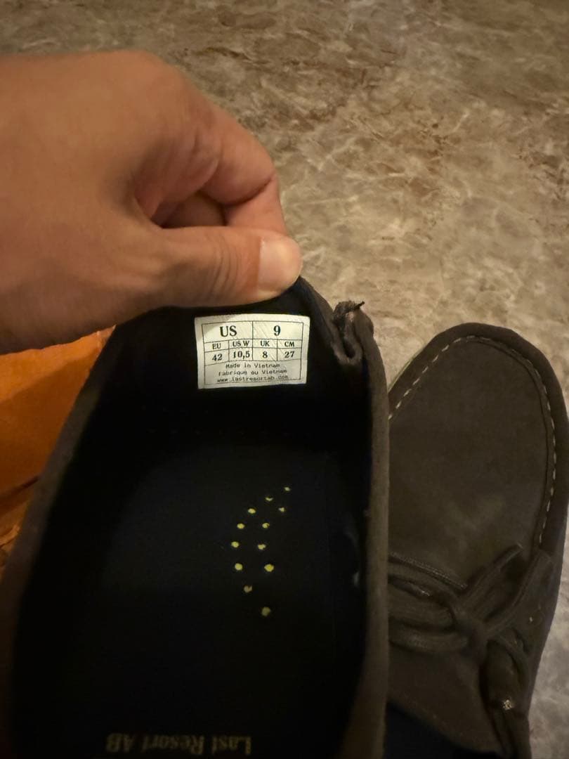 last resort abダークブラウン モカシンデッキシューズ