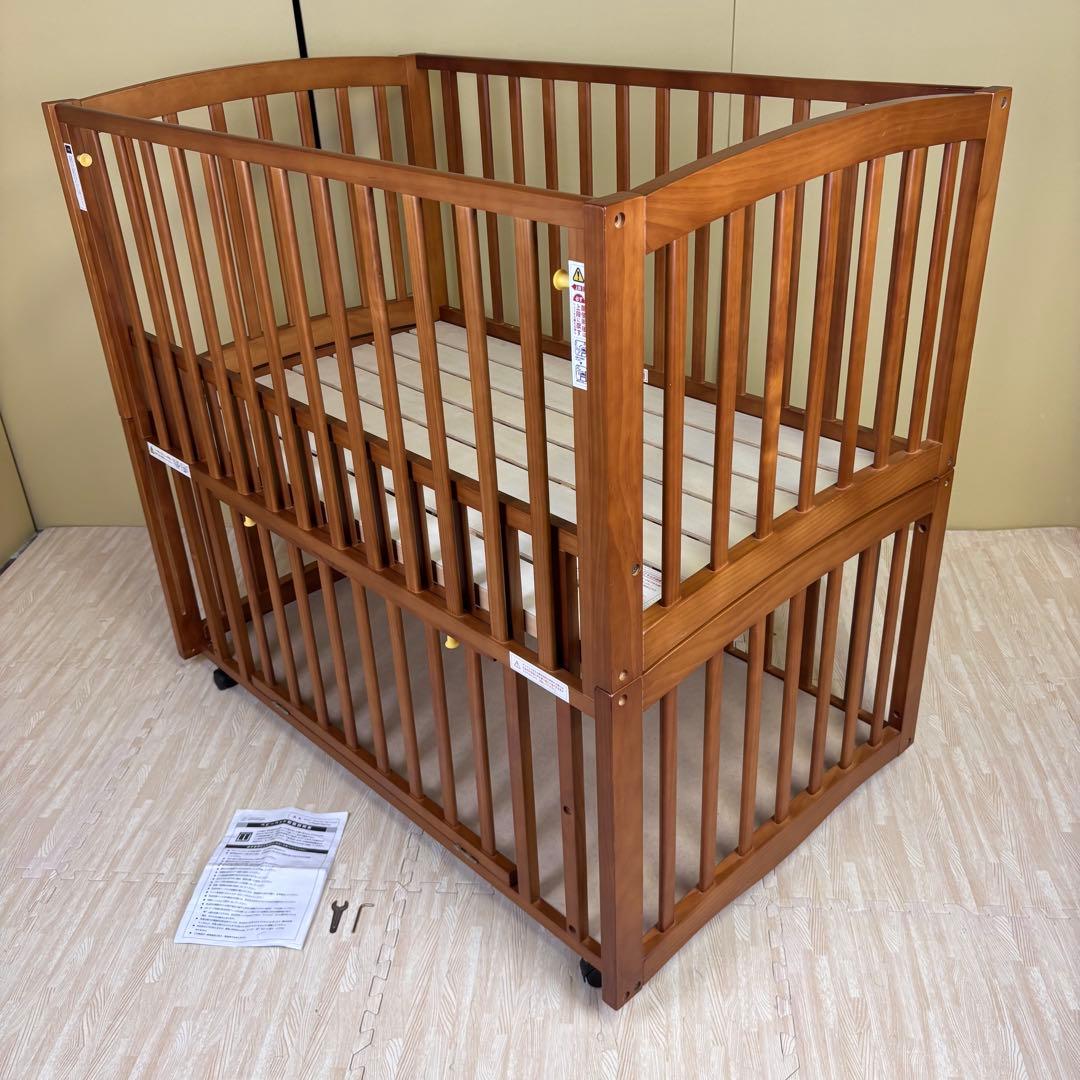 ☆除菌清掃済　☆美品☆　大和屋　エルユープレイペン　ベビーベッド＆２種類サークル