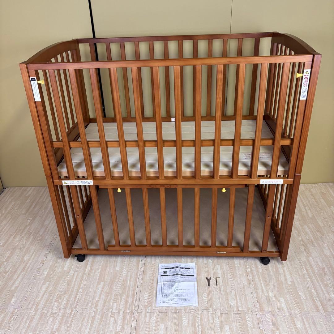 ☆除菌清掃済　☆美品☆　大和屋　エルユープレイペン　ベビーベッド＆２種類サークル