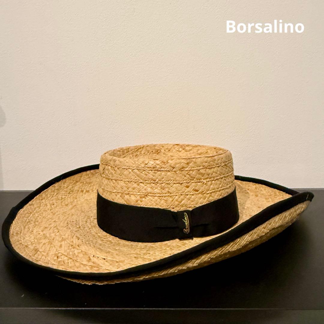 ボルサリーノ　Borsalino 麦わら帽子