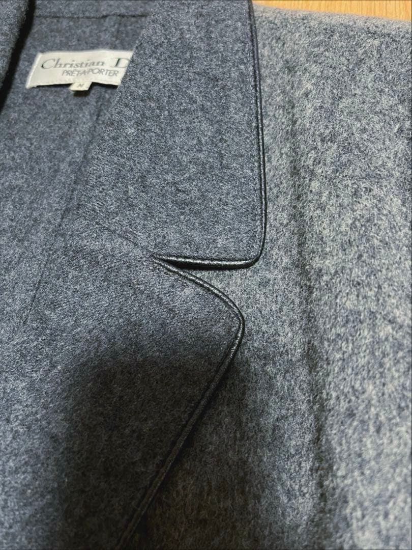 クリスチャンディオール ウール混紡 ダブルブレスト テーラードジャケット　M