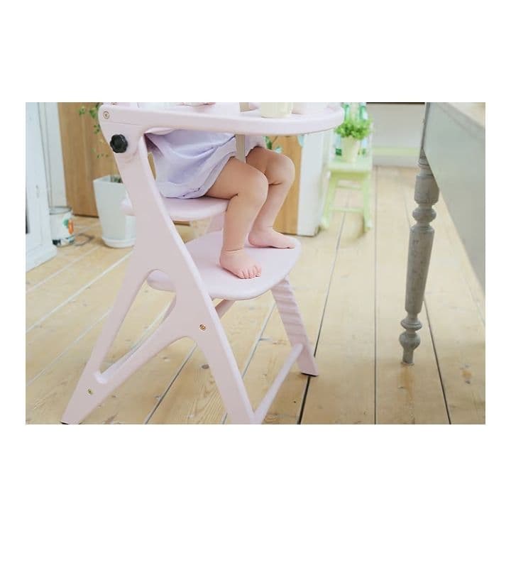 【希少色】ヤマトヤ　アッフルチェア　テーブル　ガード付　ミルキーピンク