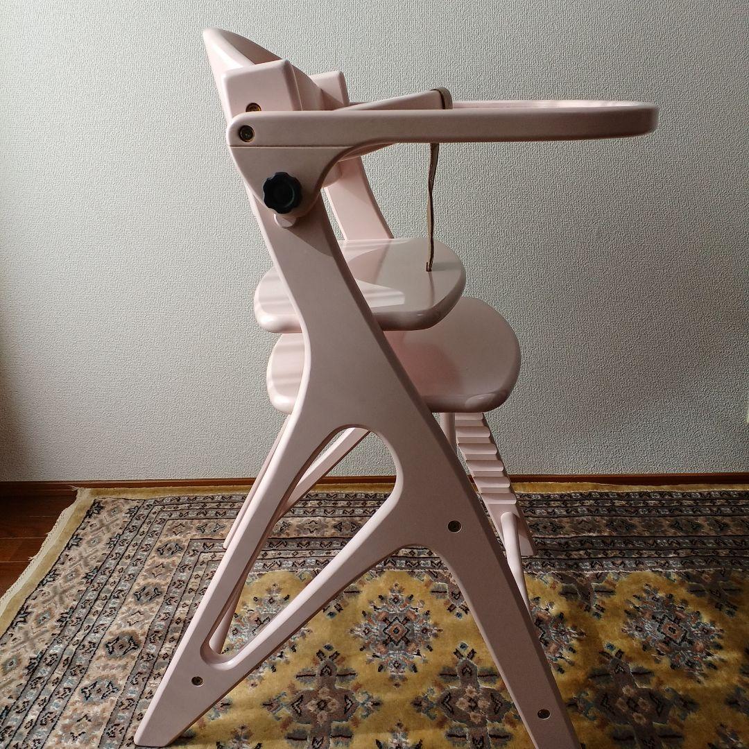 【希少色】ヤマトヤ　アッフルチェア　テーブル　ガード付　ミルキーピンク