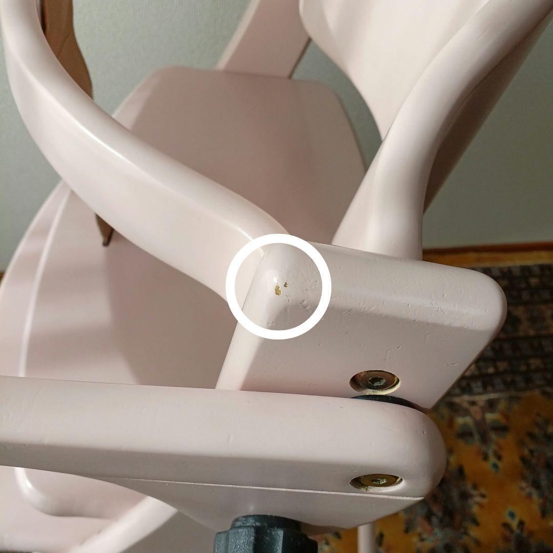 【希少色】ヤマトヤ　アッフルチェア　テーブル　ガード付　ミルキーピンク