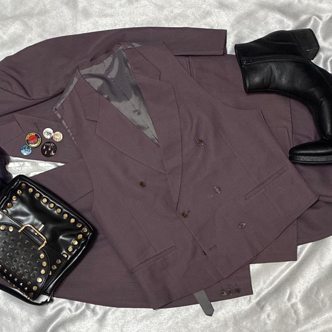 [90s]sexpistles ダブルスーツ 3ピース ベスト付き　淡い紫色 L