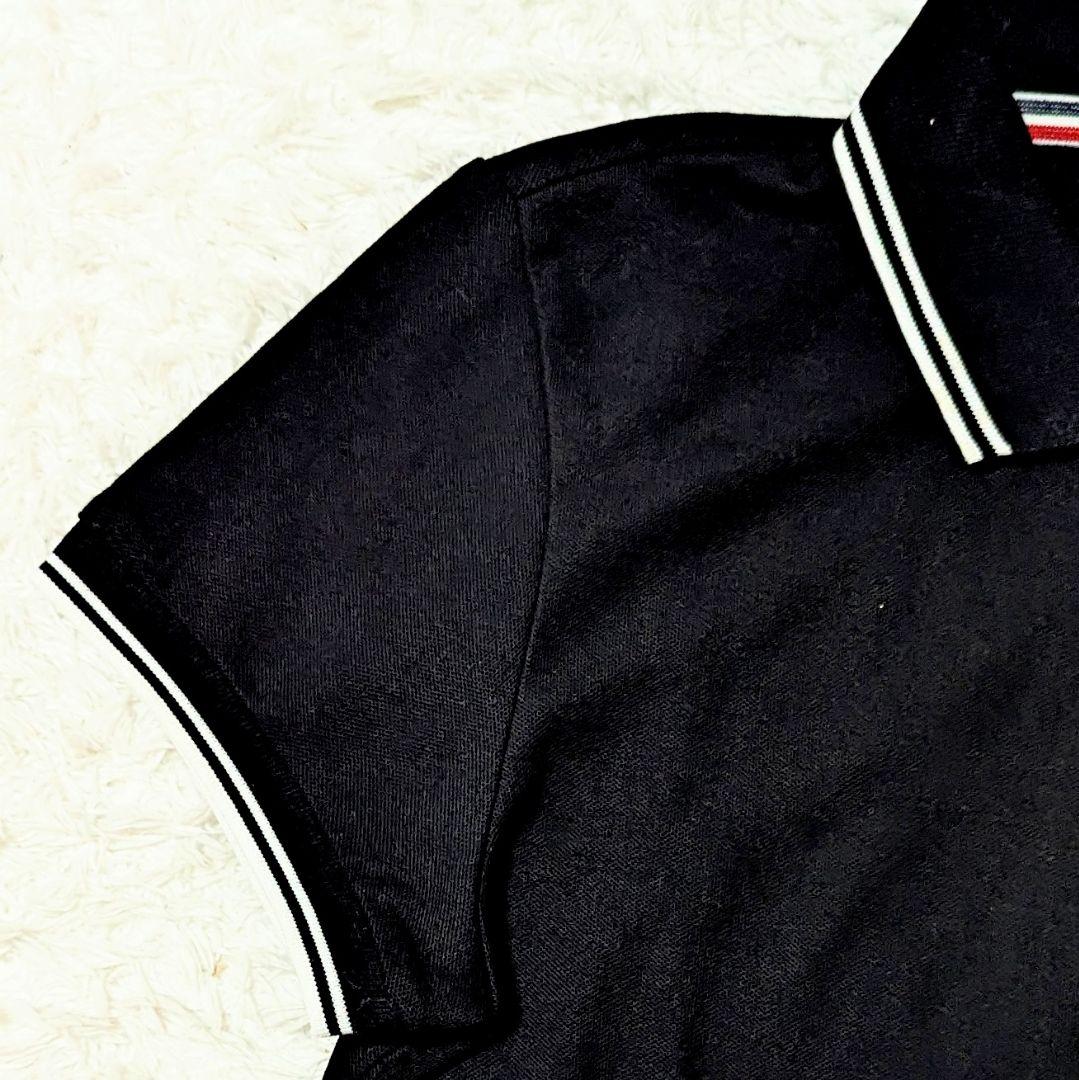 極美品◎2021SS MONCLER ポロシャツ ロゴワッペン 洗える 黒 S