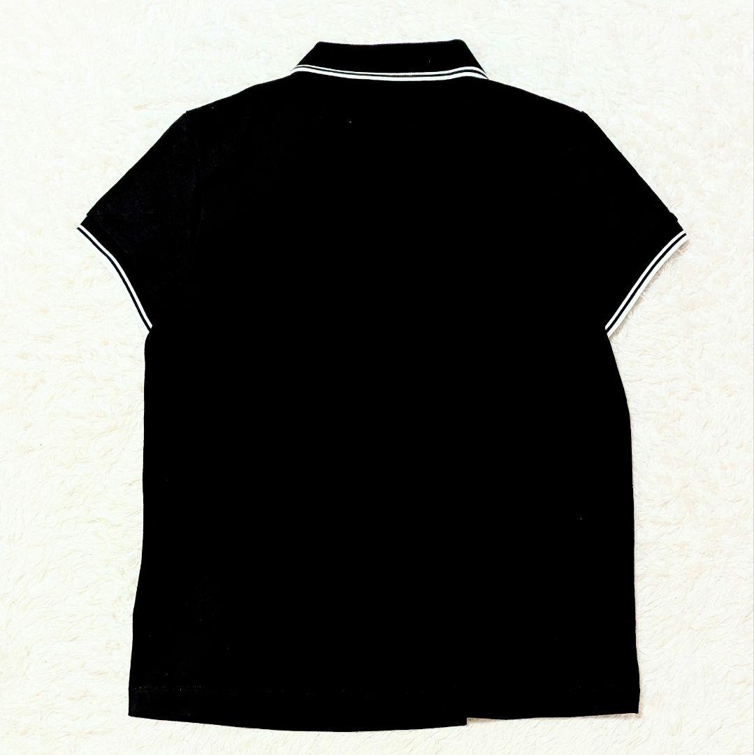 極美品◎2021SS MONCLER ポロシャツ ロゴワッペン 洗える 黒 S
