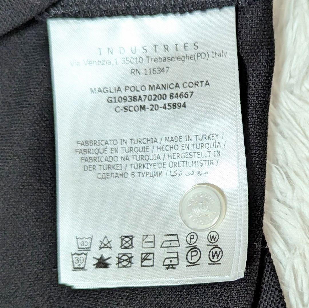 極美品◎2021SS MONCLER ポロシャツ ロゴワッペン 洗える 黒 S