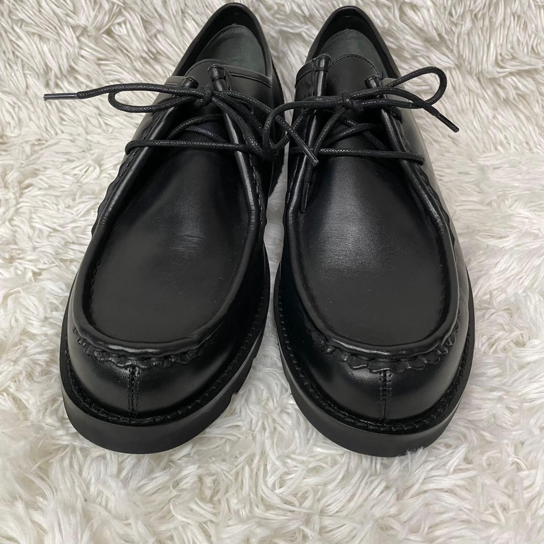 未使用　texcy luxe 革靴　チロリアンシューズ　ビジネス　冠婚葬祭　黒