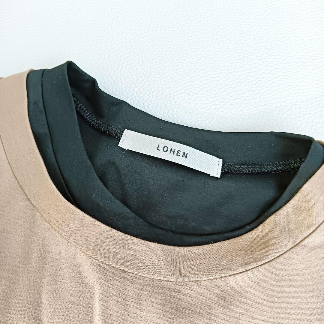 極美品♡24SSローヘンLOHENバイカラーレイヤードTshirt半袖Tシャツ