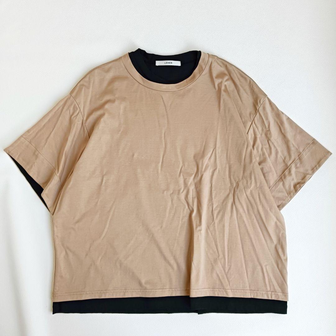 極美品♡24SSローヘンLOHENバイカラーレイヤードTshirt半袖Tシャツ