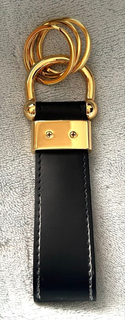 ETTINGER キーリング・キーホルダー 3連 紺色