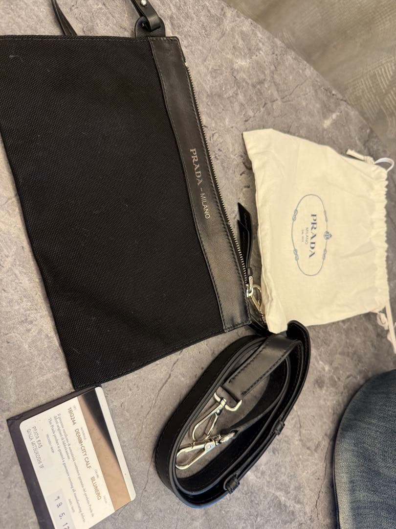 PRADA プラダ バケツ型 ハンドバッグ デニム